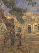 Vincent Van Gogh Pine Trees with Figure in the Garden of Saint-Paul Hospital (nn04) Germany oil painting artist
